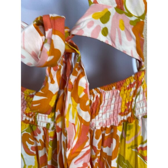 NEW Abel The Label Sleeveless Floral Halter Maxi Dress size Small Boho Cottage - Picture 13 of 16